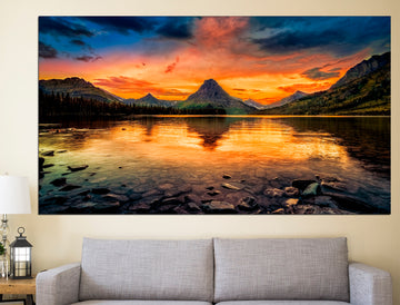 Sunset Mountain Sunset Print Mountain Landscape, Sunset Wall Art Mountain Art Print Mountain Poster