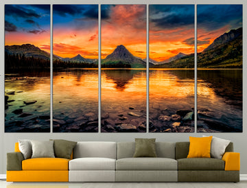 Sunset Mountain Sunset Print Mountain Landscape, Sunset Wall Art Mountain Art Print Mountain Poster