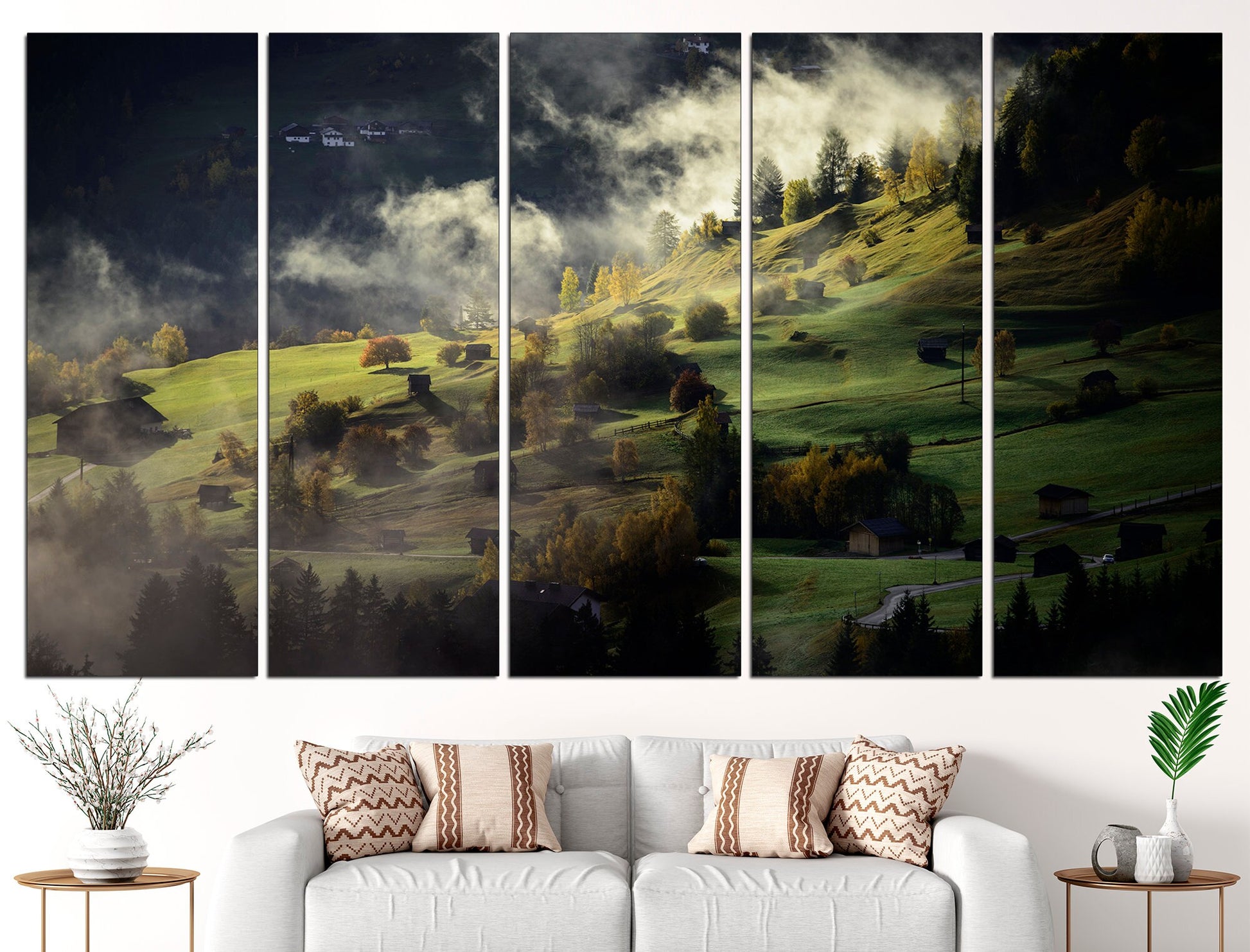 Fogs Wall Art Mountain Wall Art Forest Wall Art, Foggy Mountains Art Forest Fog Print Foggy Wall Decor