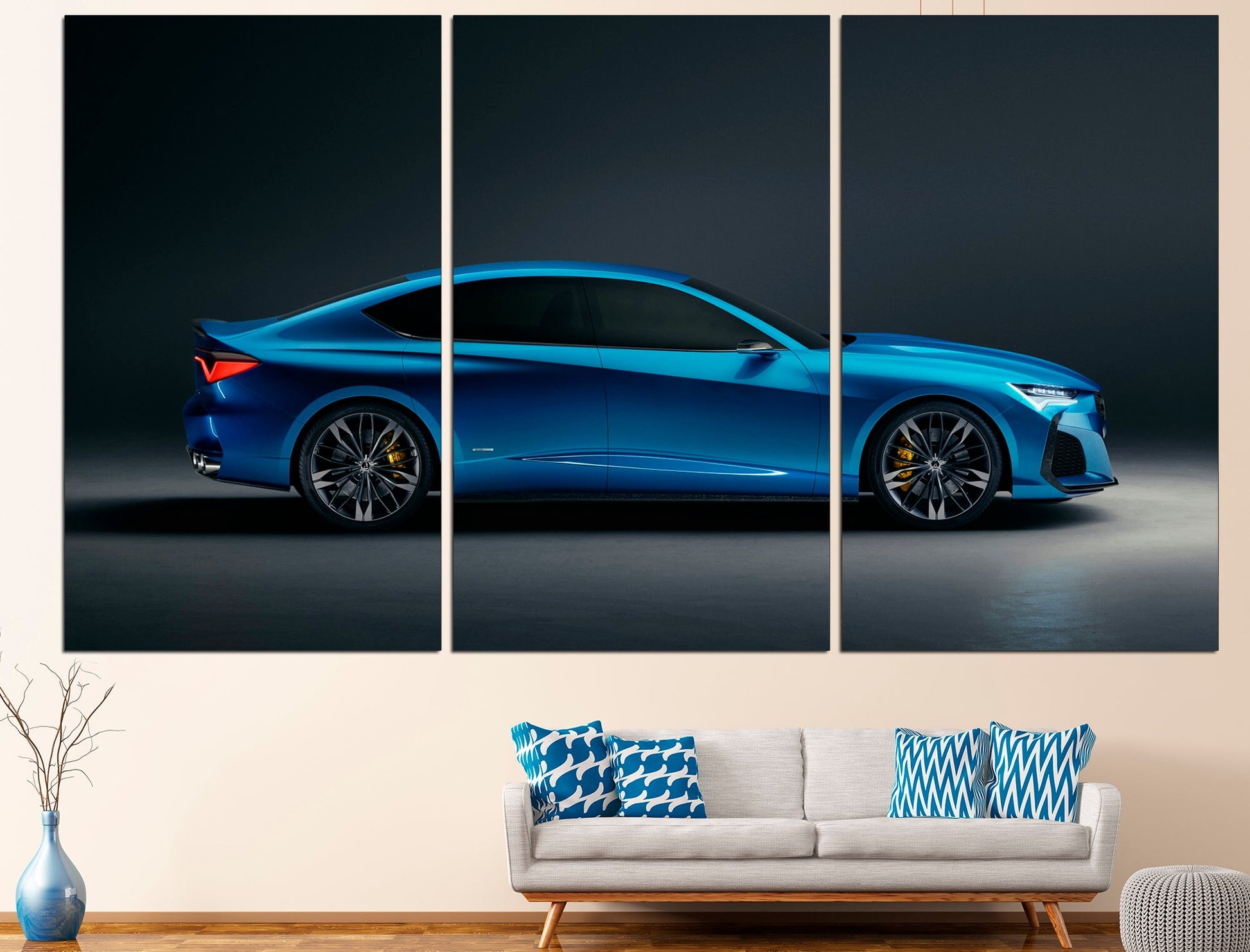 Acura Type S Car Canvas Acura Wall Art, Supercar Canvas Acura Car Art Acura Wall Decor Acura Poster