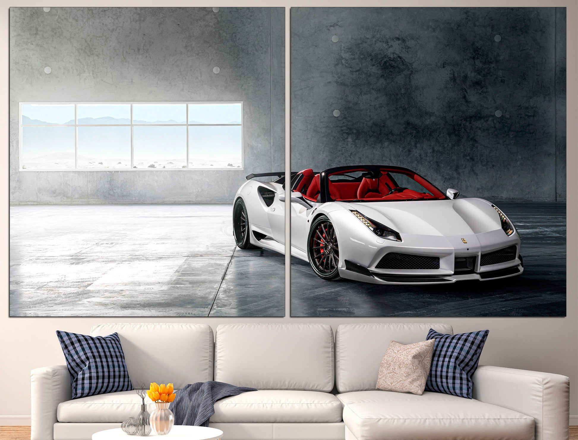 Ferrari Poster Ferrari Wall Art Sports Car Poster, Boys Room Poster Ferrari Wall Decor Automobile Poster