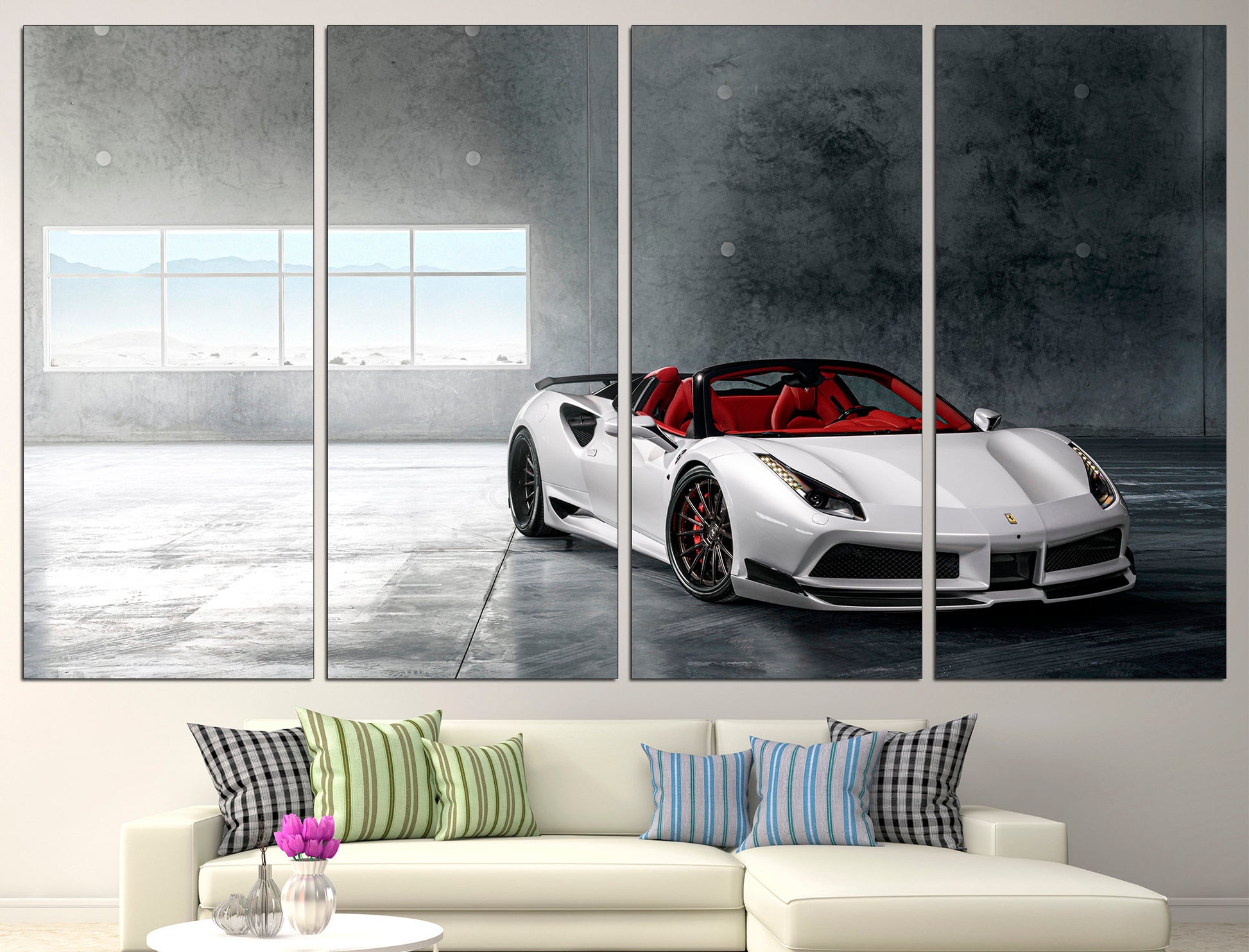 Ferrari Poster Ferrari Wall Art Sports Car Poster, Boys Room Poster Ferrari Wall Decor Automobile Poster