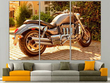 Triumph Motorcycle Motorbike Canvas Motorcycle Poster, Sport Canvas Motorcycle Photo Bike Canvas Print