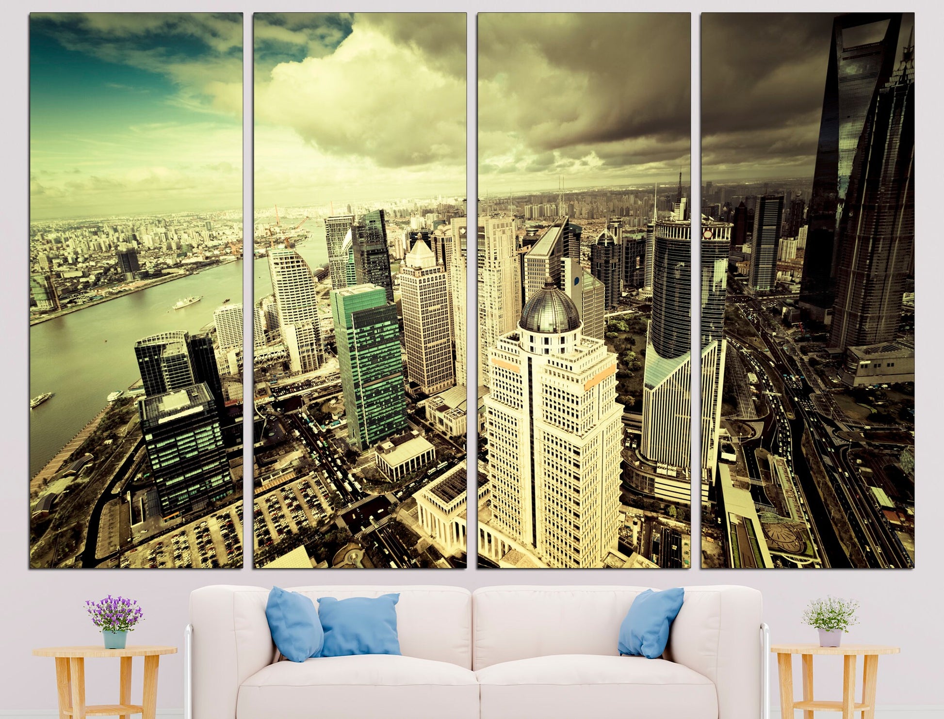 Manhattan Skyline Large Canvas Print Manhattan Wall Art, Extra Large Canvas New York Canvas Extra Large Wall Art