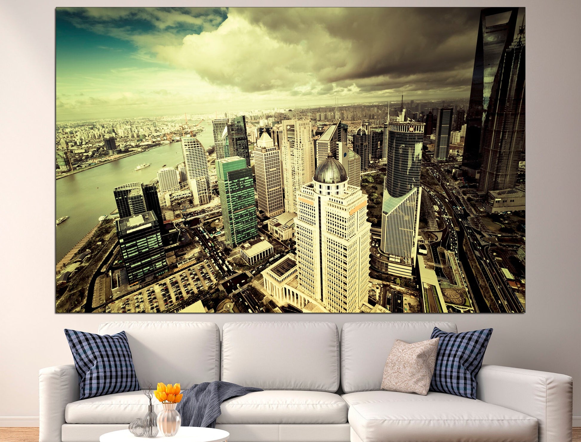 Manhattan Skyline Large Canvas Print Manhattan Wall Art, Extra Large Canvas New York Canvas Extra Large Wall Art