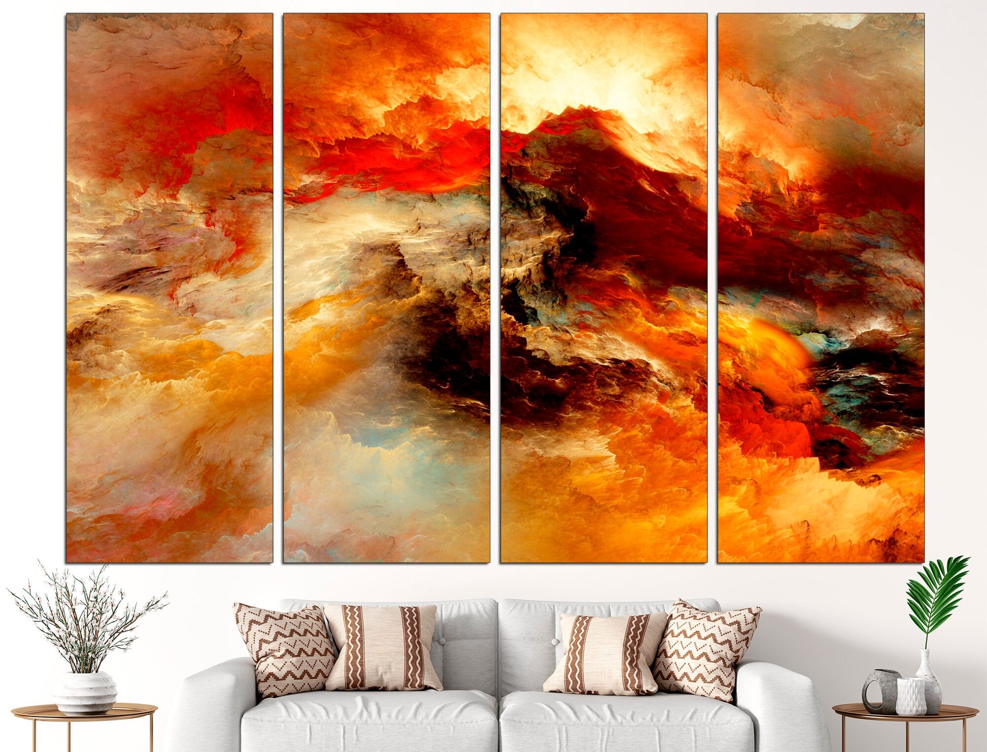 Orange marble Abstract canvas art Large marble art, Marble wall art Abstract marble Extra large wall art