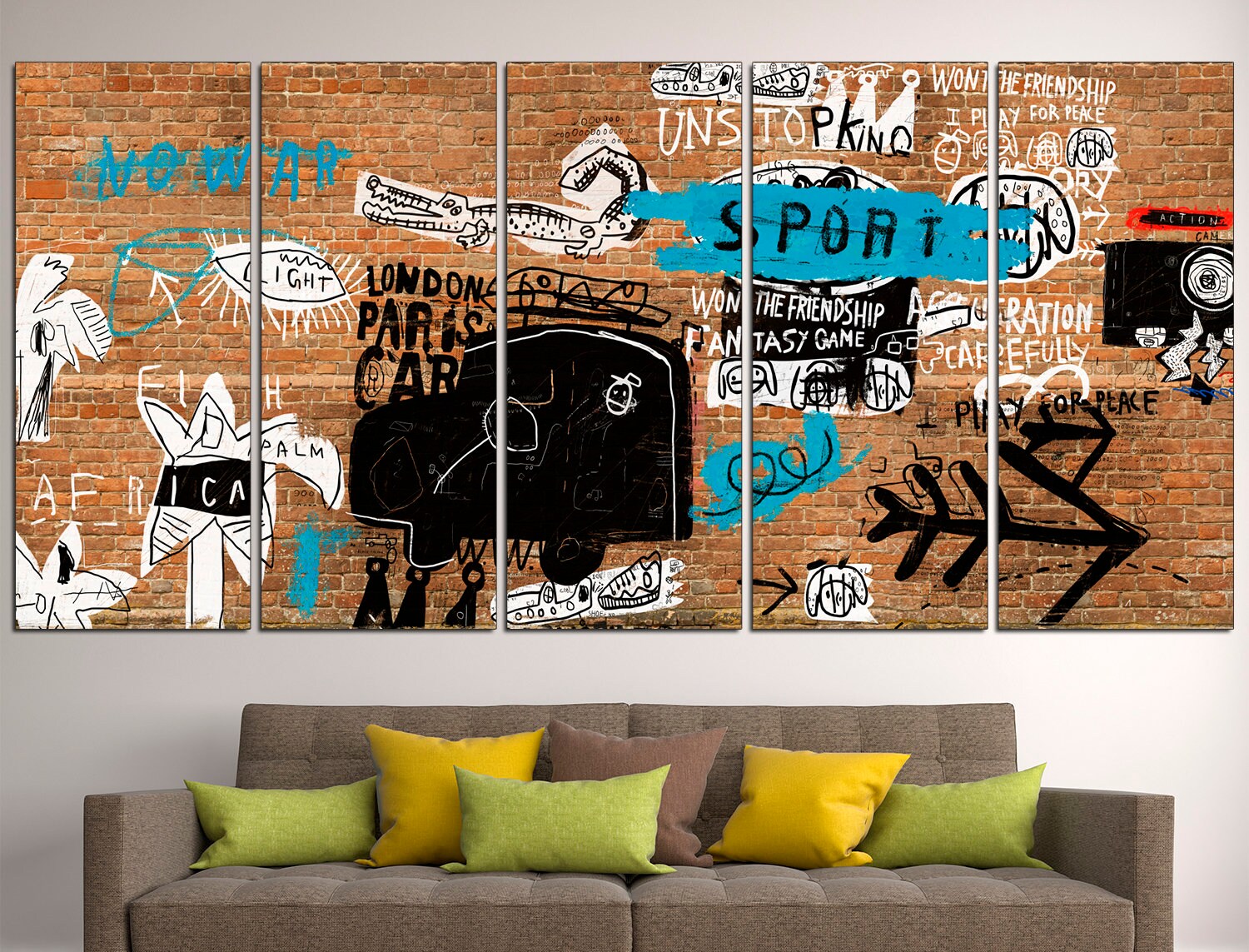 Wall decor canvas Graffiti wall art Home office decor, Modern wall art Graffiti art canvas Modern art poster