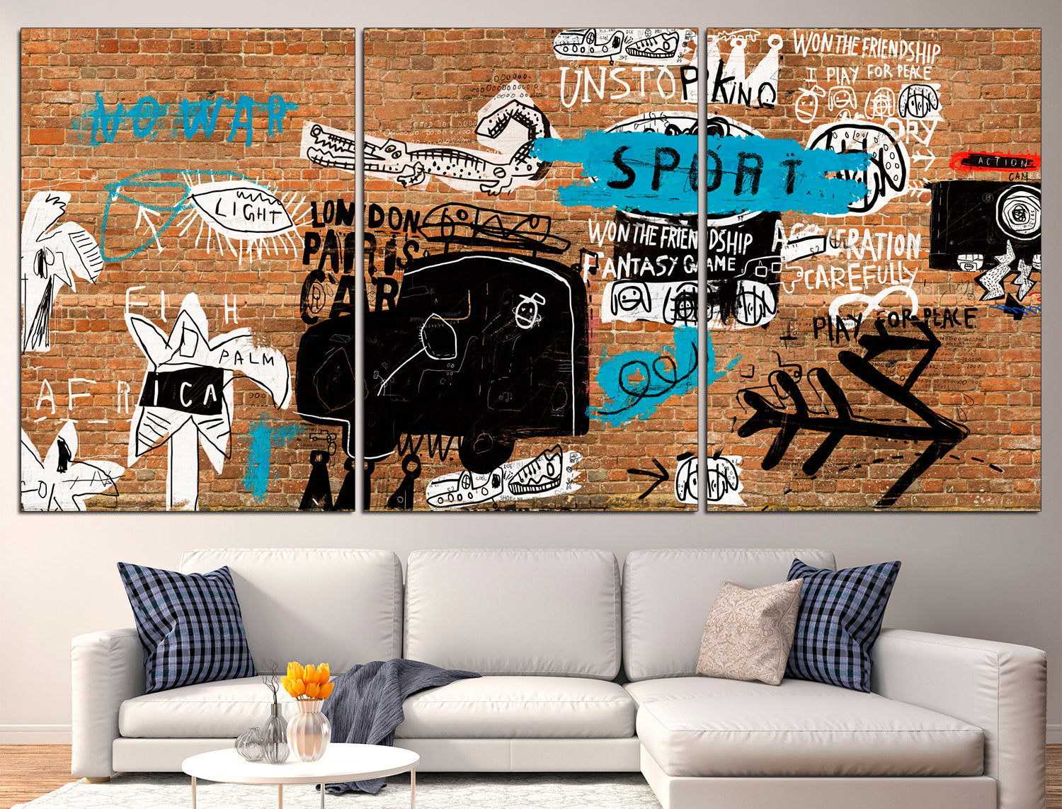 Wall decor canvas Graffiti wall art Home office decor, Modern wall art Graffiti art canvas Modern art poster