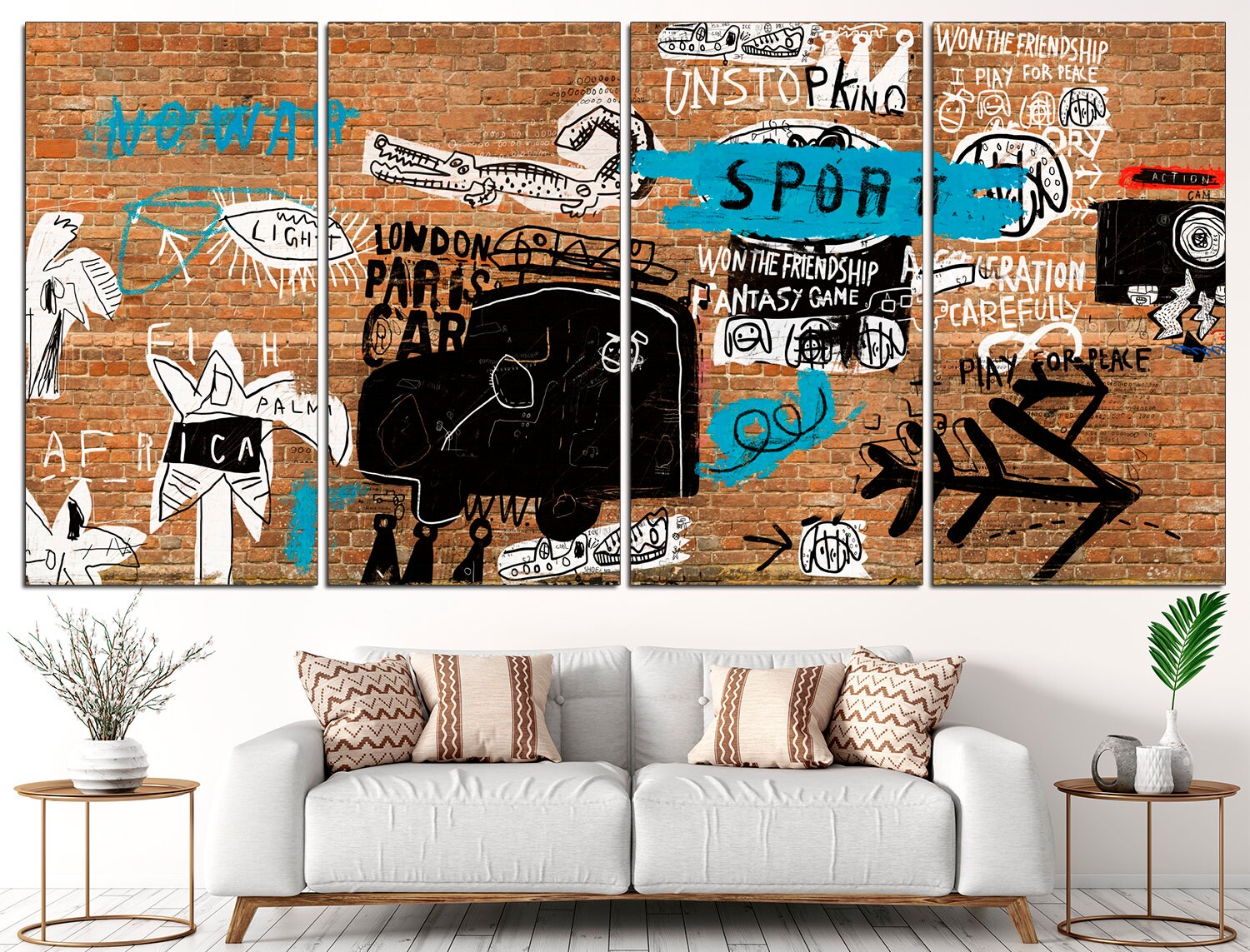 Wall decor canvas Graffiti wall art Home office decor, Modern wall art Graffiti art canvas Modern art poster