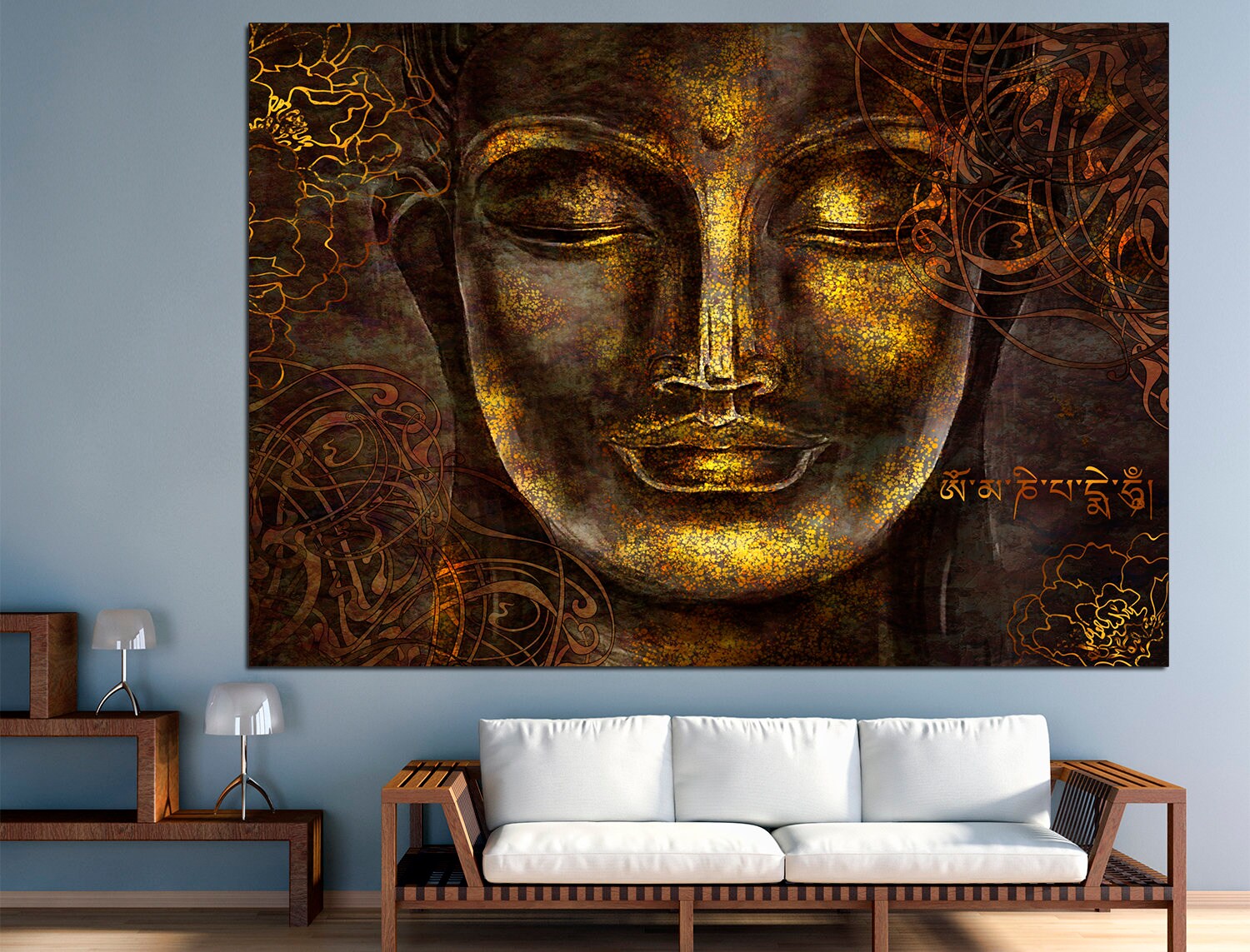 Buddha art print Yoga studio art Buddha print, Meditation art print Buddha canvas Buddha home decor