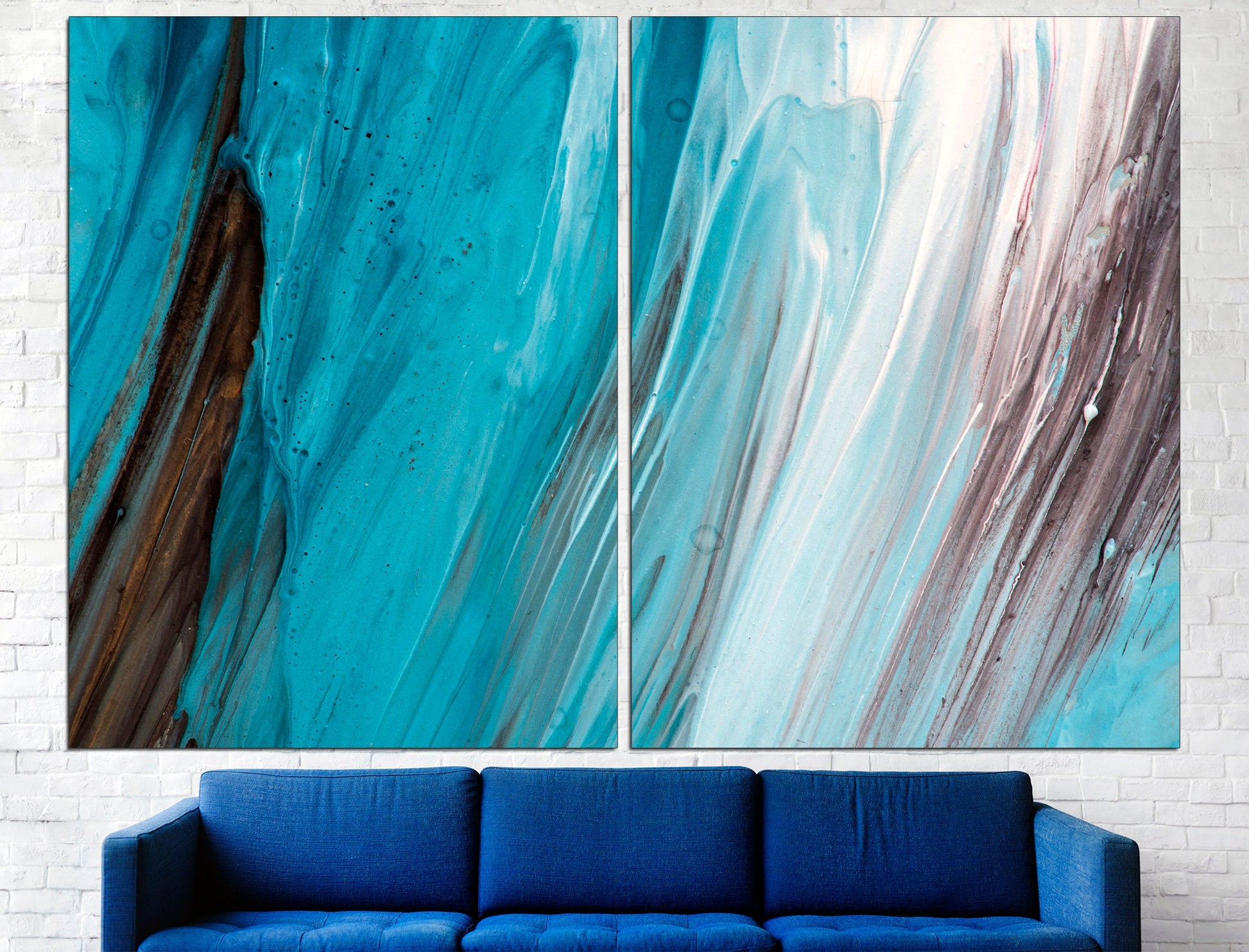 Blue gray marble Large canvas art Abstract marble art, Blue marble print Marble wall decor Marble poster