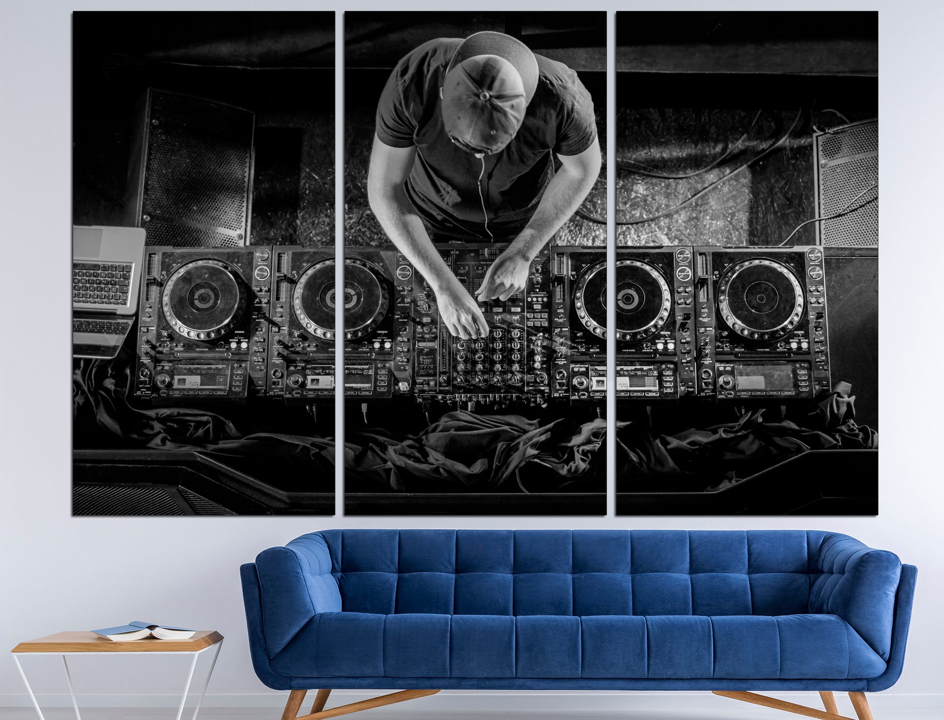 DJ wall art Modern wall decor DJ poster, Music wall art Canvas wall art DJ room decor