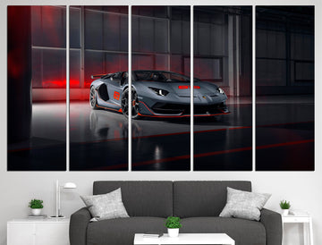 Lamborghini canvas 5 piece canvas Lamborghini print, Cars canvas art Lamborghini poster Sport car canvas