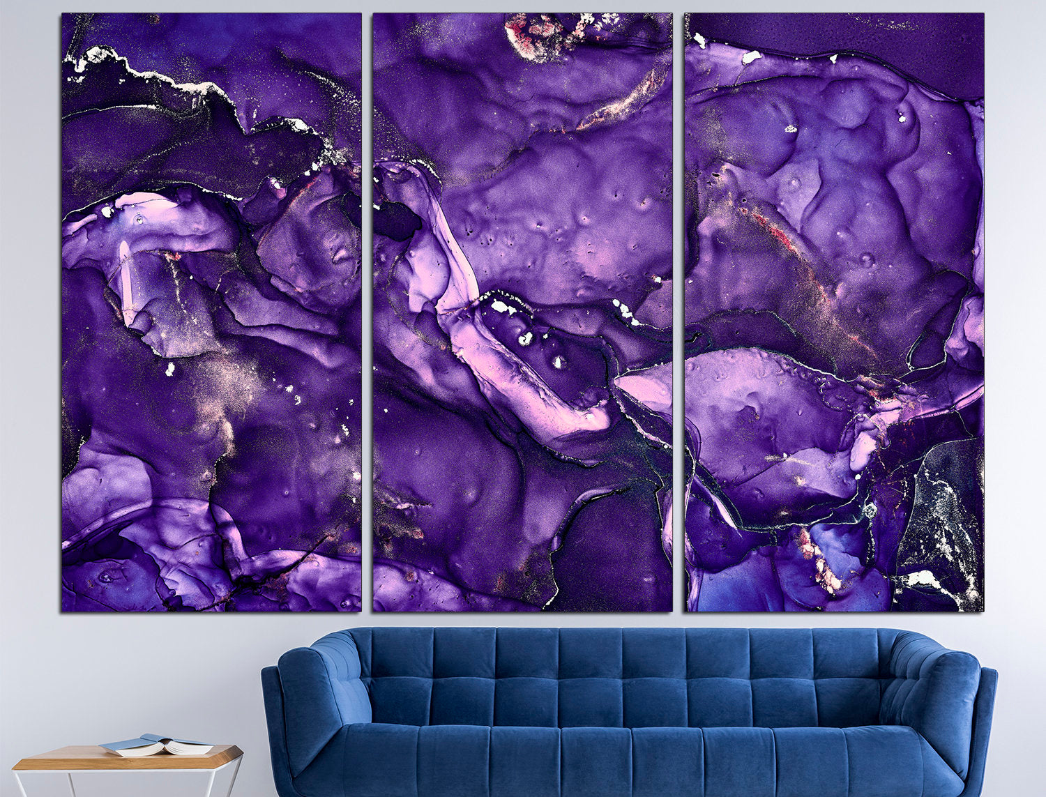 Purple wall art Marble home decor Wall art canvas, Modern canvas art Hanging canvas print Big canvas print