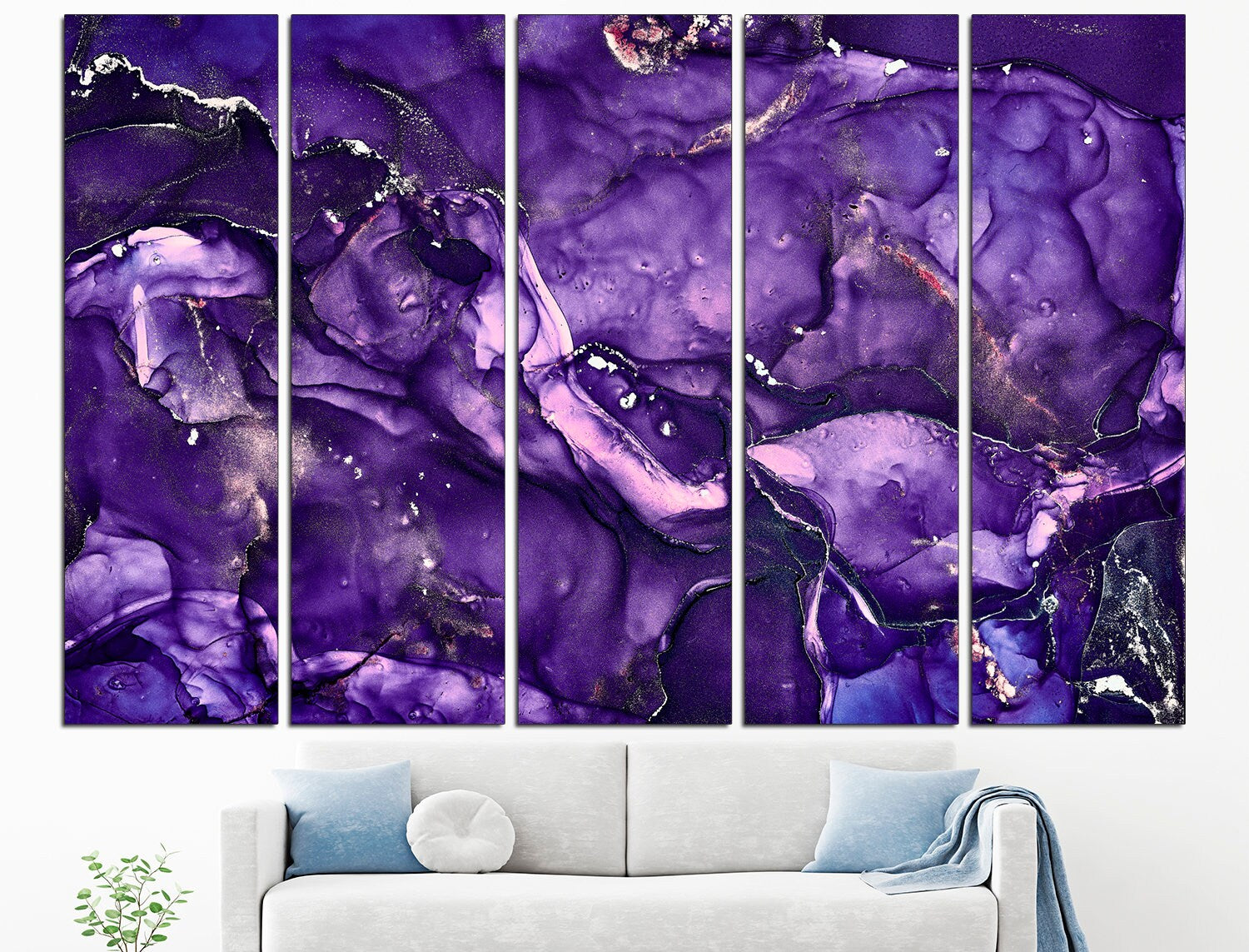 Purple wall art Marble home decor Wall art canvas, Modern canvas art Hanging canvas print Big canvas print