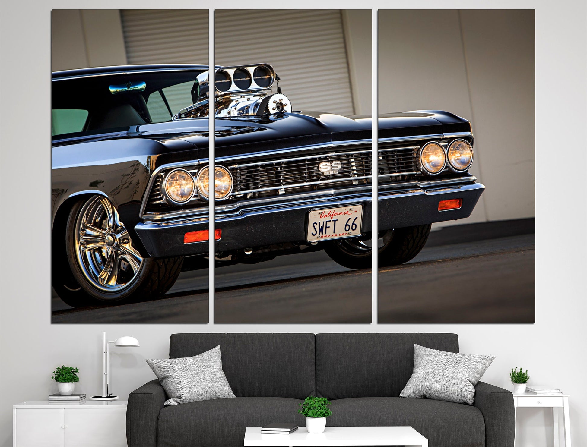 Chevrolet canvas Car lover gift Chevrolet print, Car canvas 5 panel canvas Large canvas art