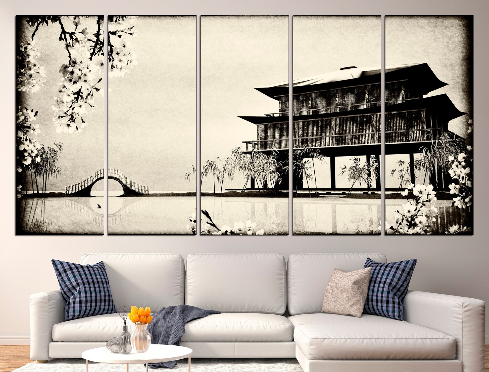 Japanese wall art 3 piece wall art Japan home decor, Asian wall art Extra large wall art Framed wall art