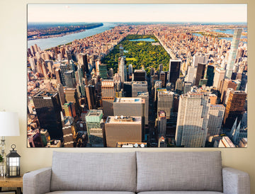 Manhattan canvas Extra large wall art Manhattan New York, Cityscape wall art 5 piece canvas Manhattan wall art