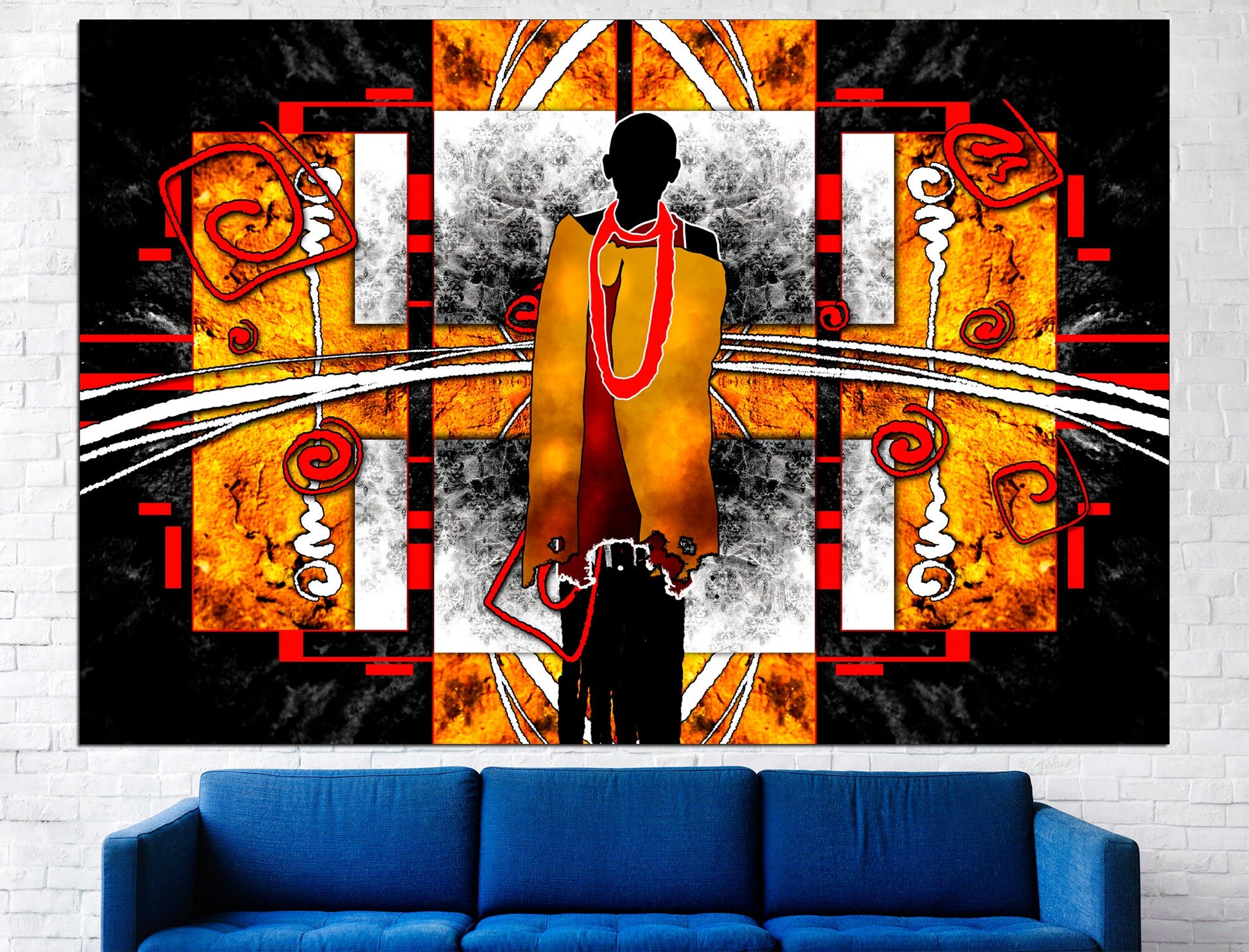 African canvas Colorful african art African wall art, Large canvas print African woman art African home decor