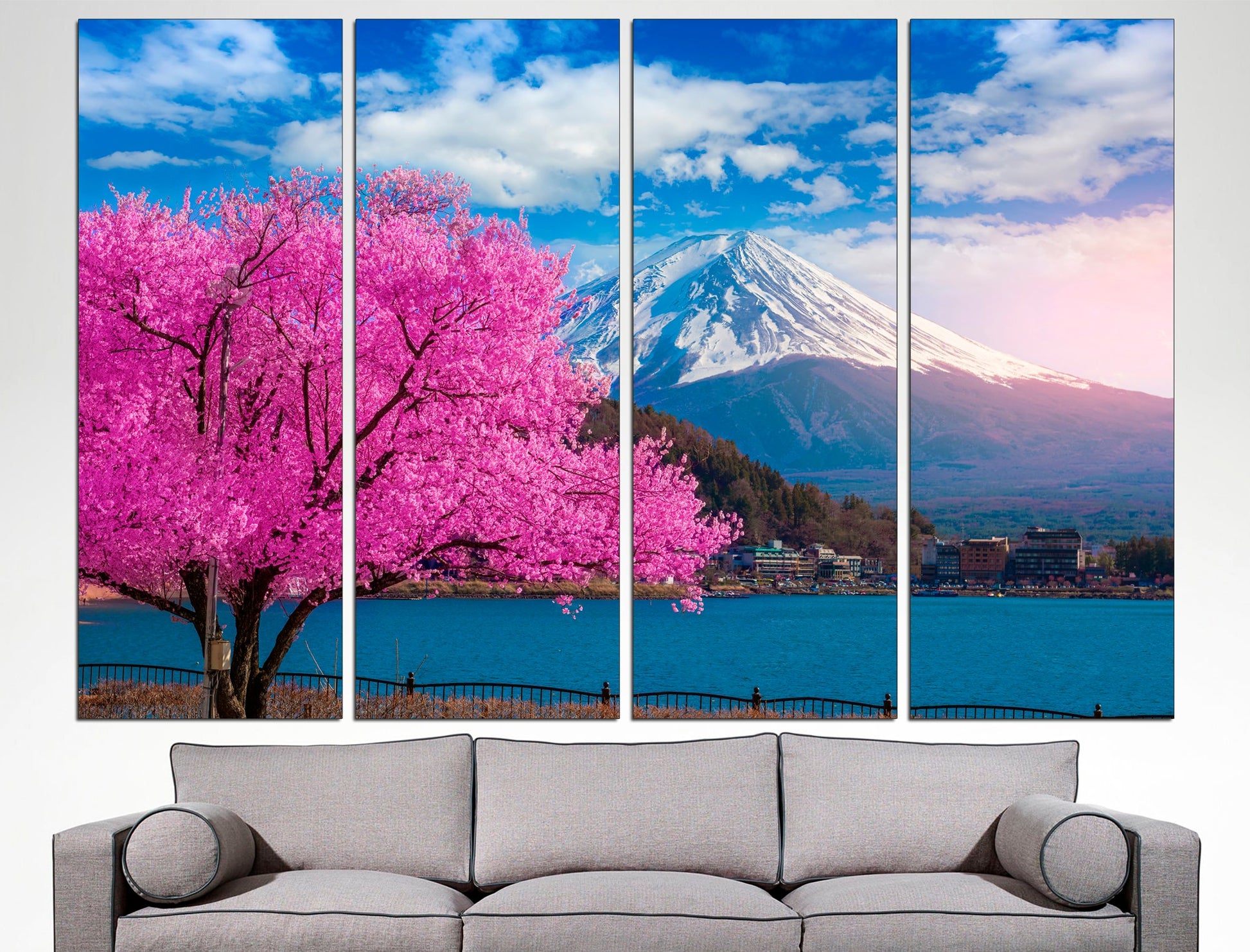 Mountain Fuji Asian wall art Mountain landscape, Japanese wall art Large mountain print Fuji wall art