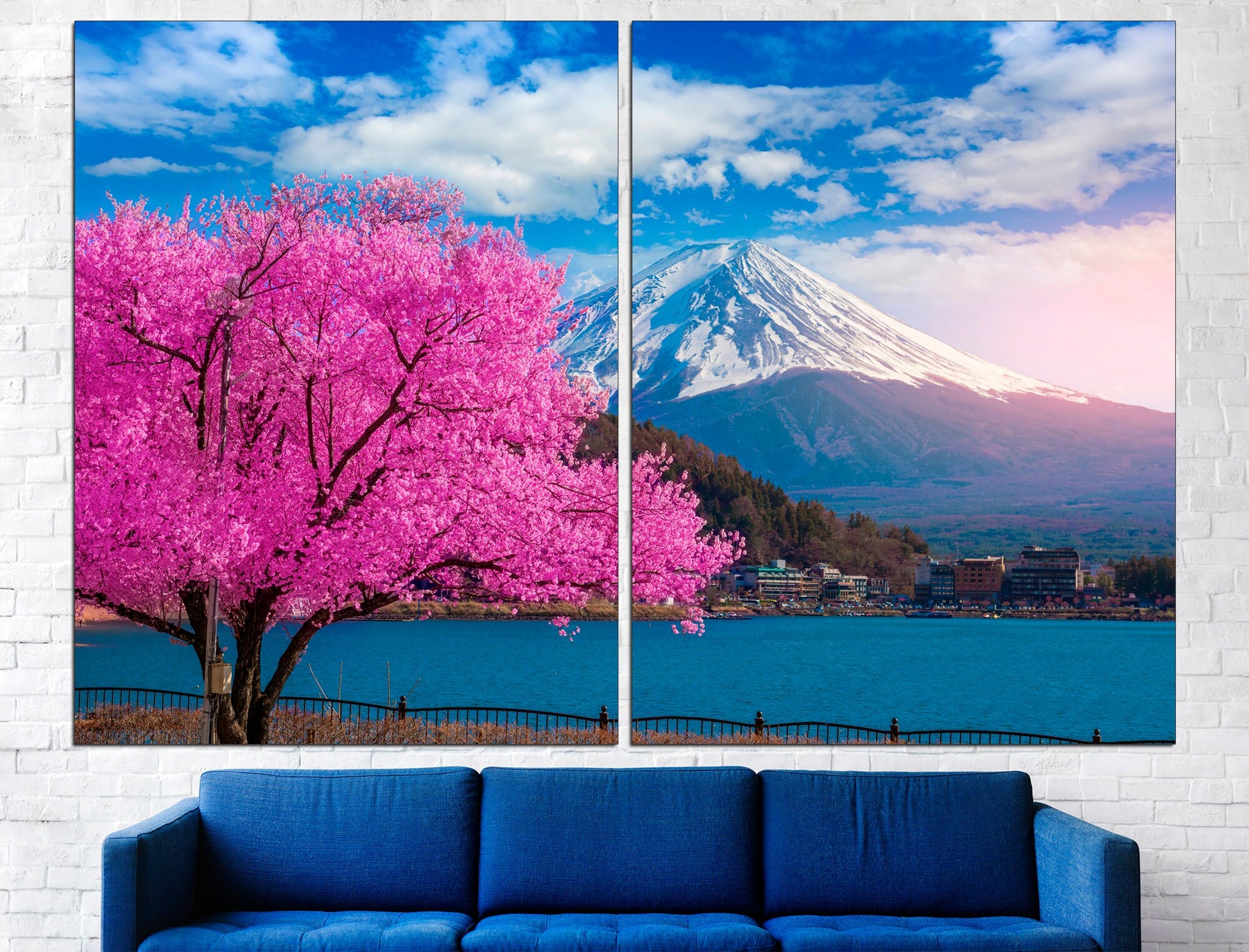 Mountain Fuji Asian wall art Mountain landscape, Japanese wall art Large mountain print Fuji wall art