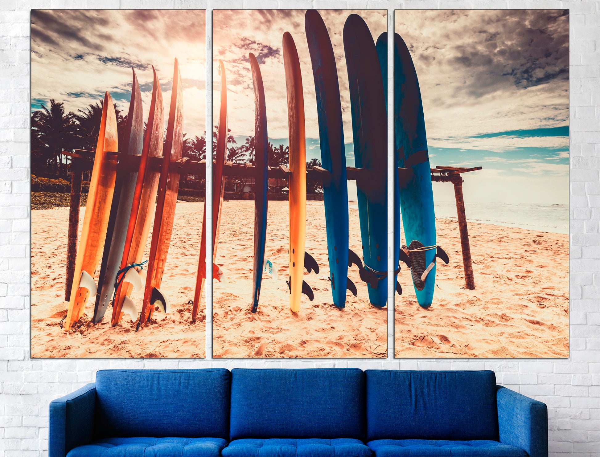 Surfboard wall art Surfing canvas Framed canvas Beach house decor, Surfboard print Large canvas art Surf decor Framed canvas