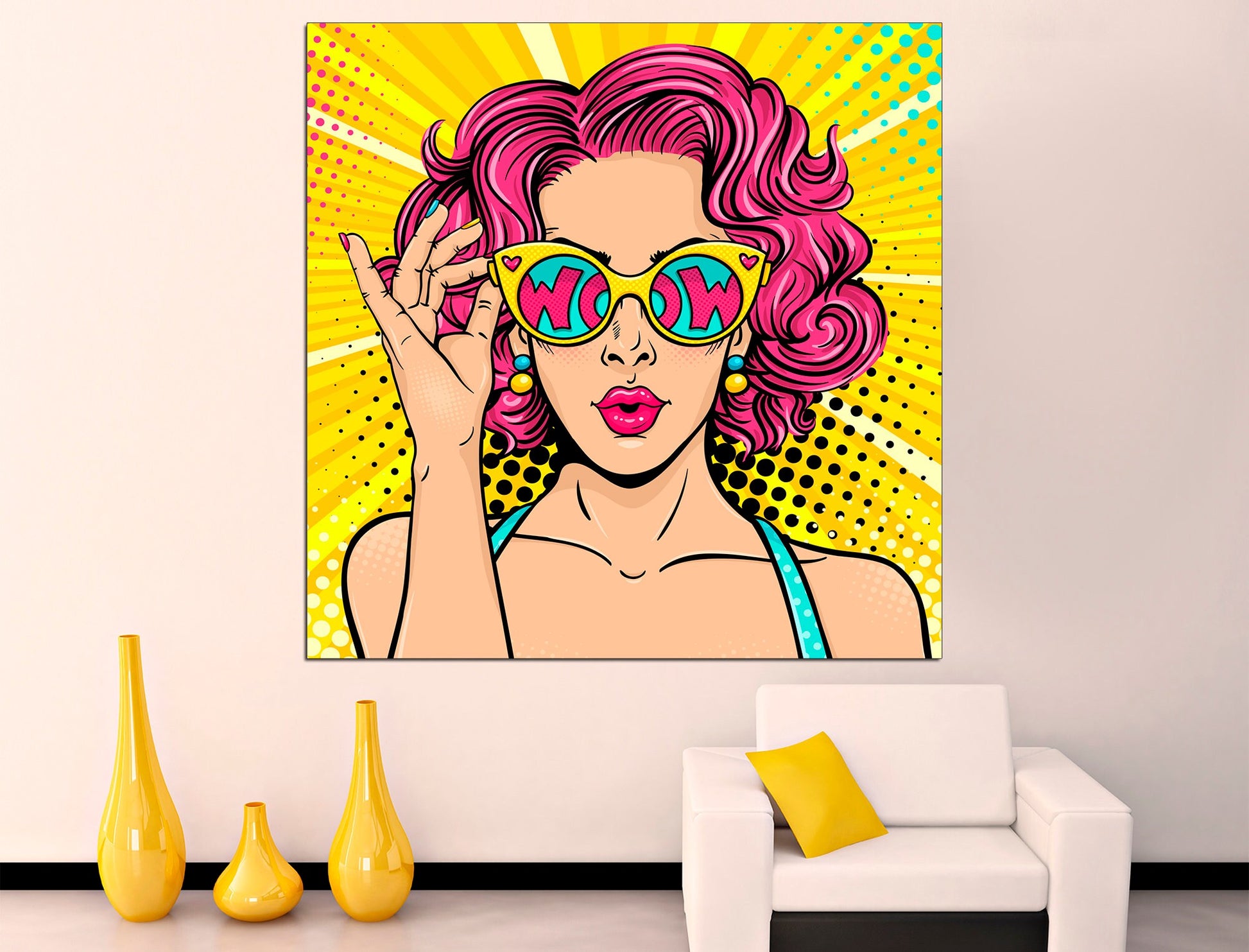 Pop art canvas Funky wall art Graffiti wall art Pop art print, Colorful wall art Pop art wall decor Extra large wall art