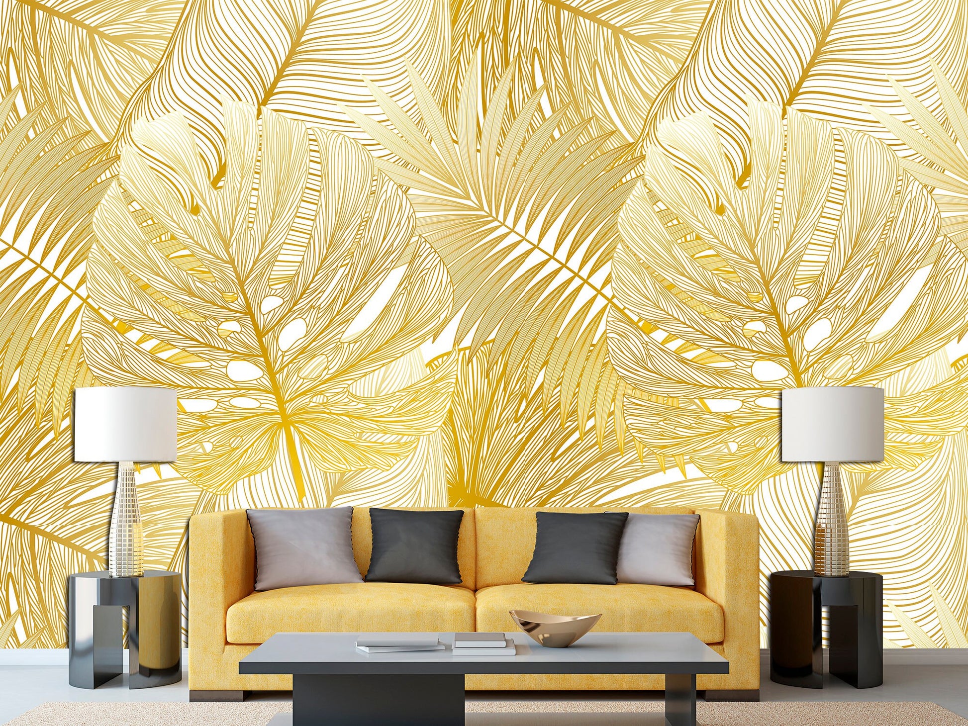 Luxury wall art Removable wallpaper Gold wall decor, Peel stick wallpaper Gold wall art Wallpaper mural Art deco wallpaper