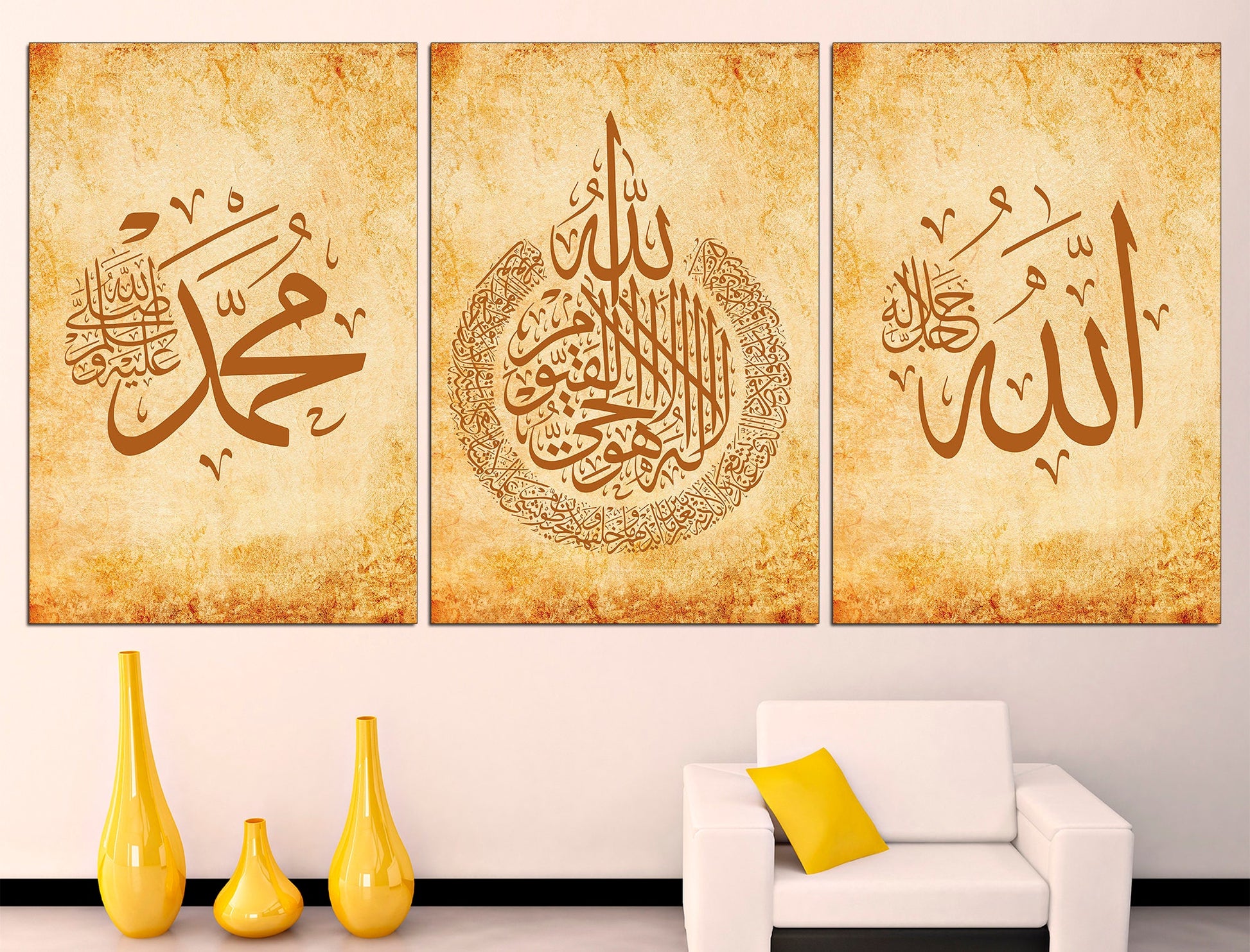 Islamic wall art Muslim wall decor Islamic canvas, Arabic wall art Modern islamic art Islamic canvas art